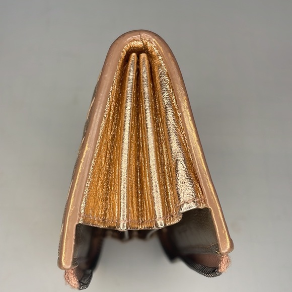 Authentic Bottega Veneta mini rose gold leather card wallet with box bag & COA - Picture 4 of 10